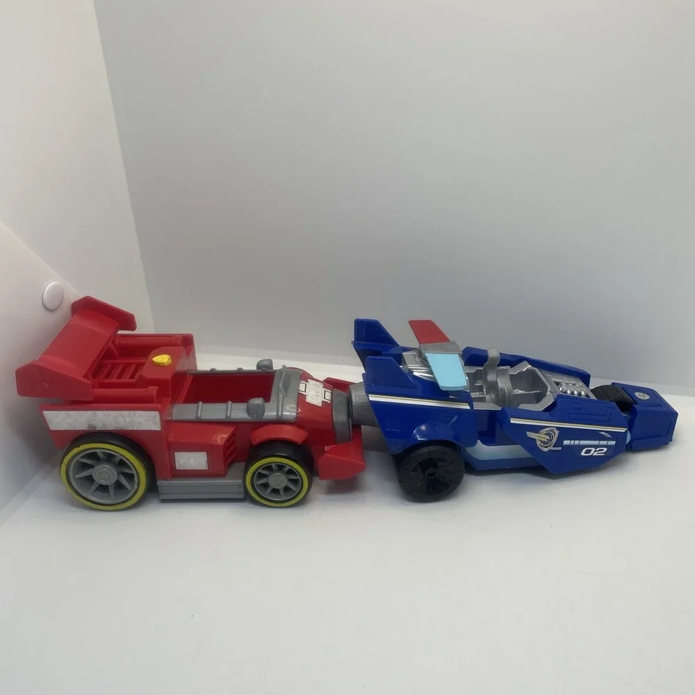 Paw Patrol Ready Race Rescue Marshall Race Car And Mighty Movie Chase Cruiser - Picture 2 of 12